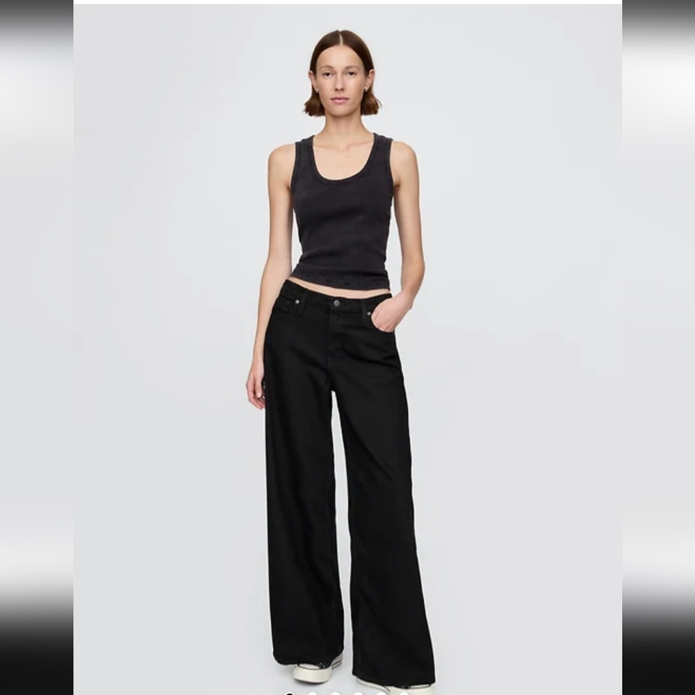 Gap Baggy Mid Rise Jeans- BLACK 25